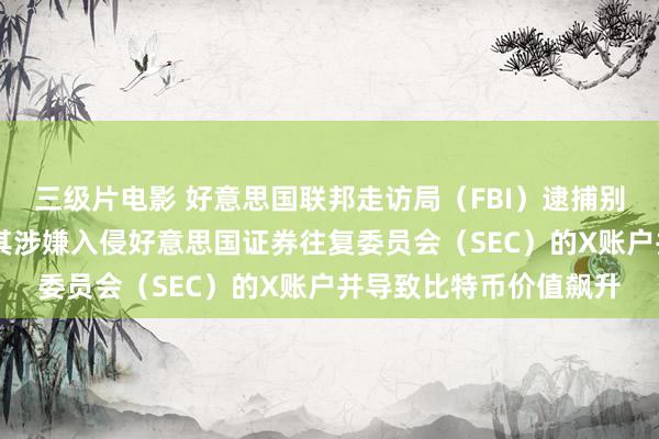 三级片电影 好意思国联邦走访局（FBI）逮捕别称阿拉巴马州须眉 因其涉嫌入侵好意思国证券往复委员会（SEC）的X账户并导致比特币价值飙升