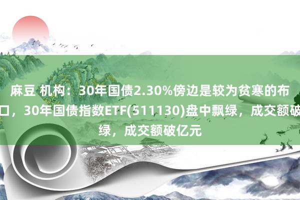 麻豆 机构：30年国债2.30%傍边是较为贫寒的布局窗口，30年国债指数ETF(511130)盘中飘绿，成交额破亿元