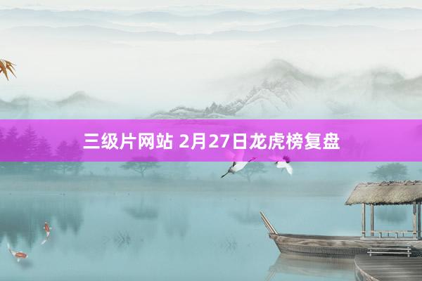 三级片网站 2月27日龙虎榜复盘